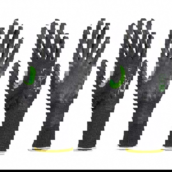 Cut, Puncture & Abrasive-Resistant Gloves: Size L, ANSI Cut A4, ANSI Puncture 1, Nitrile, HPPE